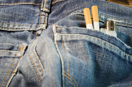 Close up denim blue jeans.の写真素材