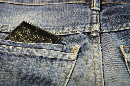 Close up denim blue jeans.の写真素材