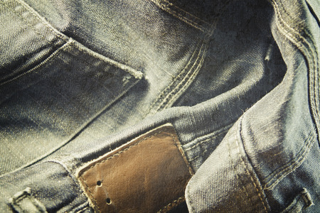 Close up denim blue jeans.の写真素材