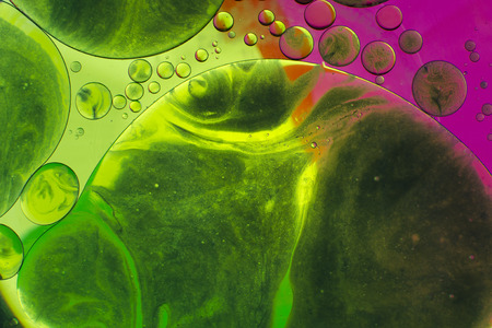 Abstract shapes of oil and paint mixtureの写真素材