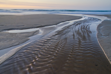 Sunset on atlantic coast in Galicia, Spainの写真素材