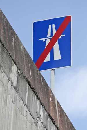 Highway end signalの写真素材