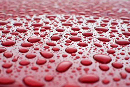 water drops on metal surfaceの写真素材