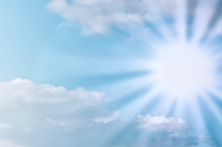 Strong sun and skies