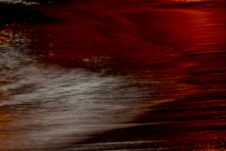 abstract lights beach at nightの写真素材