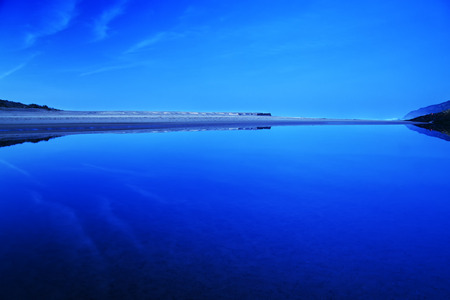 Sunset on Atlantic coast in Galiciaの写真素材