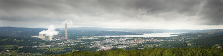 As Pontes de Garcia Rodriguez panoramic landscapeの写真素材