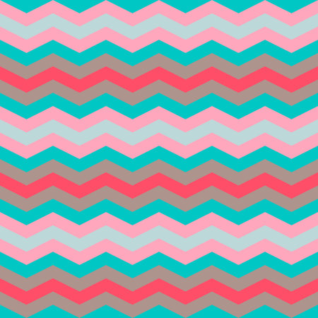 five pastel colors zig zag seamless pattern