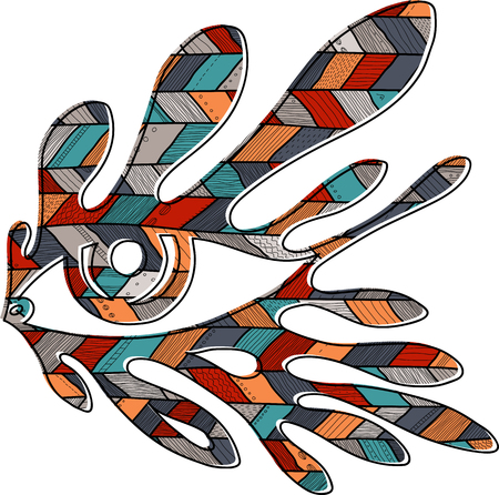 Spray eye with modern style patternのイラスト素材