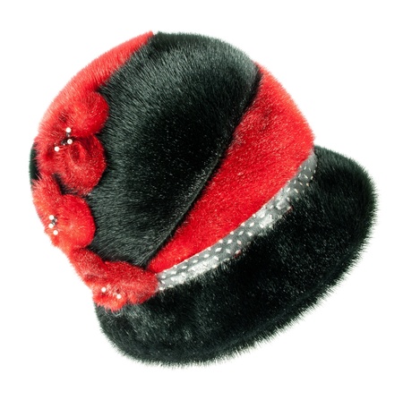 Winter hat of dyed fur seal Norwegian の写真素材