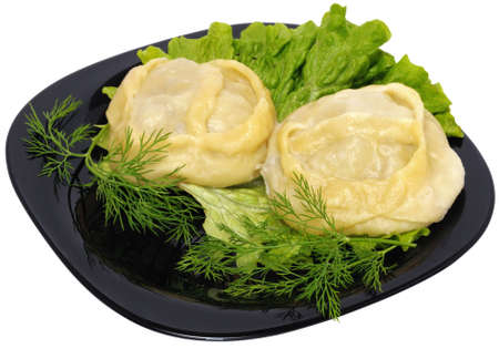 Manti - a traditional meat dish of the peoples of Central Asia. The image Kazakh mantiの写真素材