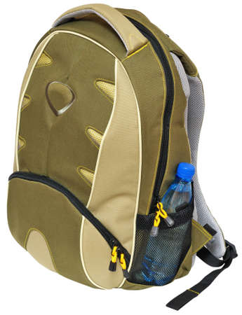 Adolescence is a backpack for school, sports, travel and outdoor recreationの写真素材