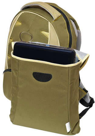 Adolescence is a backpack for school, sports, travel and outdoor recreationの写真素材