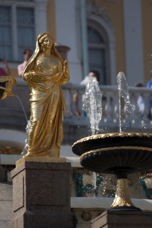 Peterhof fountainsの写真素材