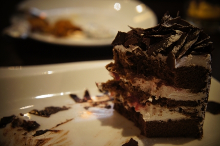 Half eaten cakeの写真素材