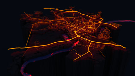 abstract city