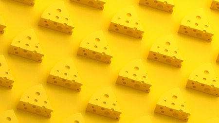 Cheese collection 3D illustrationの写真素材