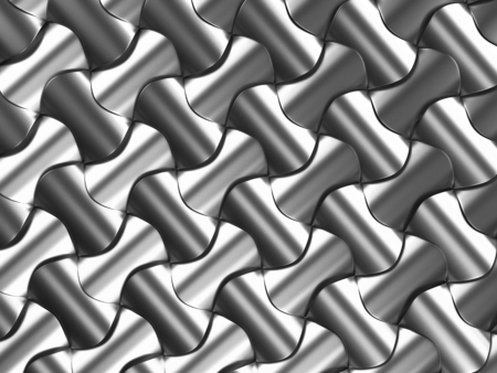 Abstract metal curved surface background 3d renderingの写真素材