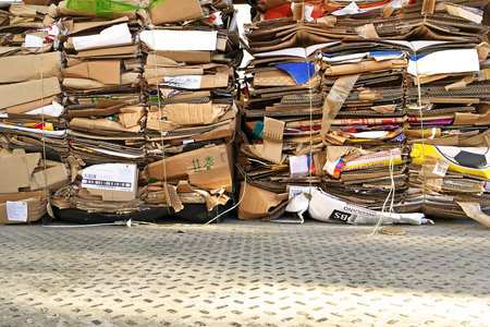 Recycling of old cardboard, environmental business