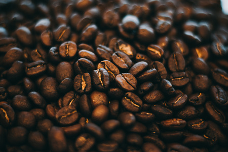 roasted coffee beans, can be used as a backgroundの写真素材