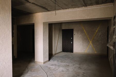 Beautiful Abstract Building Process of Skyscraper Seamless. Looped 3d Animation of Growing Construction Progress Modern Building with Concrete, Steel and Glass.の写真素材