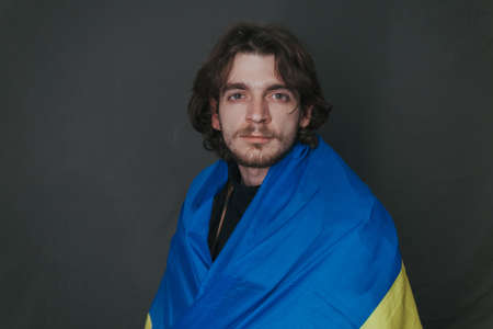 Ukrainian man with molotov readyの写真素材