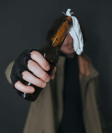 Ukrainian man with molotov readyの写真素材