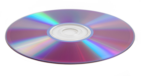 Compact disk (CD) isolated on white backgroundの写真素材