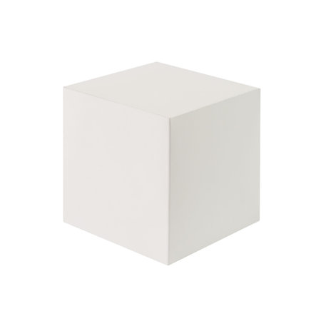 White box (cube) on white backgroundの写真素材