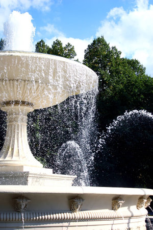 fountain in Park Saski  in Warsaw, Polandの写真素材