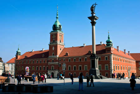 Royal Castle and Sigismund's Column. Warsaw.  Polandのeditorial素材