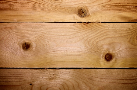 Plank Wood Textured with Timber Knots closeupの写真素材