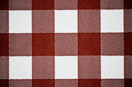 Background of Brown and White Checkered Glossy Paper closeup