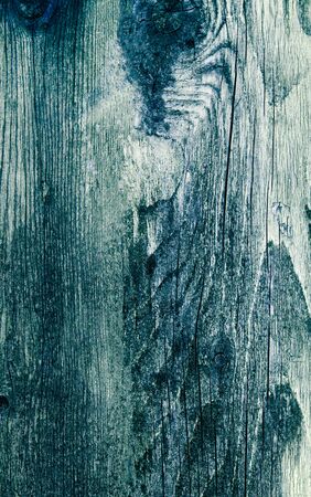 Background of Dark Green and White Old Cracked Wooden Board closeupの写真素材