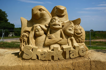 BURGAS, BULGARIA - JULY 19, 2014: Festival of Sand Sculpturesのeditorial素材