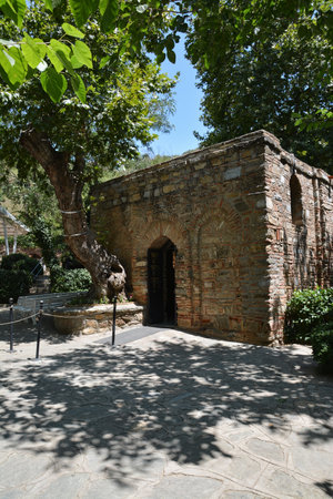 The House of the Virgin Mary (Meryemana), believed to be the last residence of the mother of Jesus in Selcuk, Ephesus, Turkey.のeditorial素材