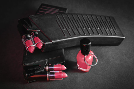 Red lipstick charged in magazines from a shotgun