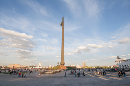 09.05.2007- Moscow. Russia. Victory monument. Victory Park on the Poklonnay Hillのeditorial素材