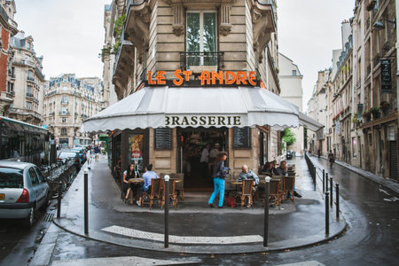 Paris, France - August 2010: People on the streets of the French capitalのeditorial素材