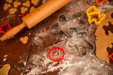 The for the gingerbread on the baking sheet