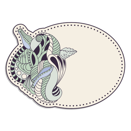 Soft colors template background. Hand drawn doddle element.のイラスト素材