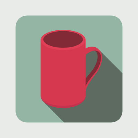 Illustration of tea mug. Flat designのイラスト素材
