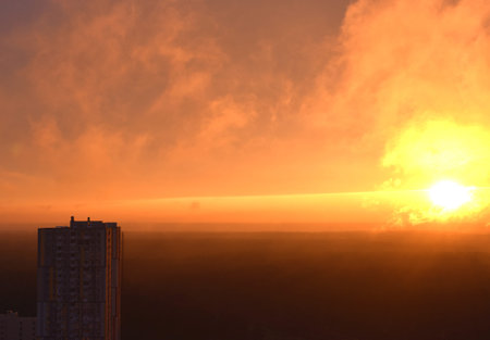 The Sunset Behind the City