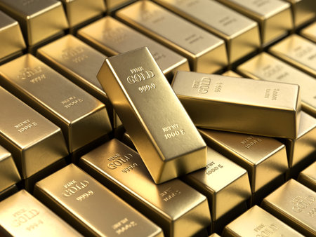 Gold bars and Financial concept