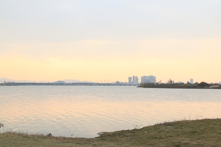 Closeup of lakeの写真素材