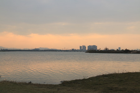 Closeup of lakeの写真素材