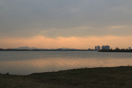 Closeup of lakeの写真素材