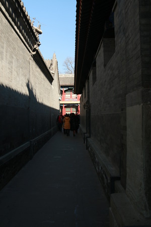 People walking in the alleyのeditorial素材