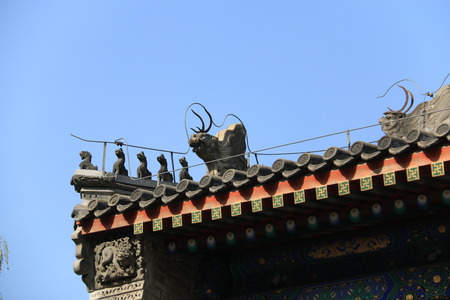 Sculptures on the roofのeditorial素材