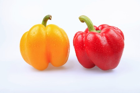 Green peppers are rich in vitamins  vitamin C  and trace elementsの写真素材